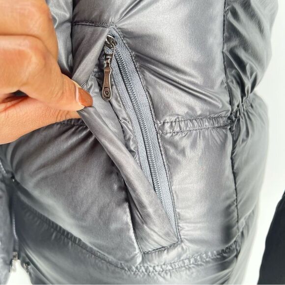 Marmot 650 Goose Down Fill Women’s Gray Full Zip Hooded Puffer Jacket Coat XS - Picture 6 of 16